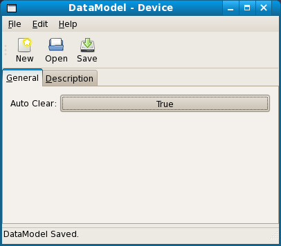 Screenshot of the data model "Device".