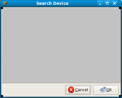 Screenshot of base screen DeviceSearch.