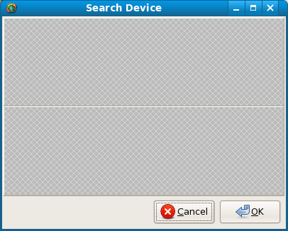 Screenshot of vertical box screen DeviceSearch.