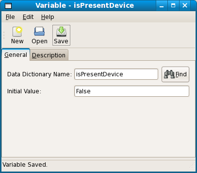 Screenshot of the variable "isPresentDevice".